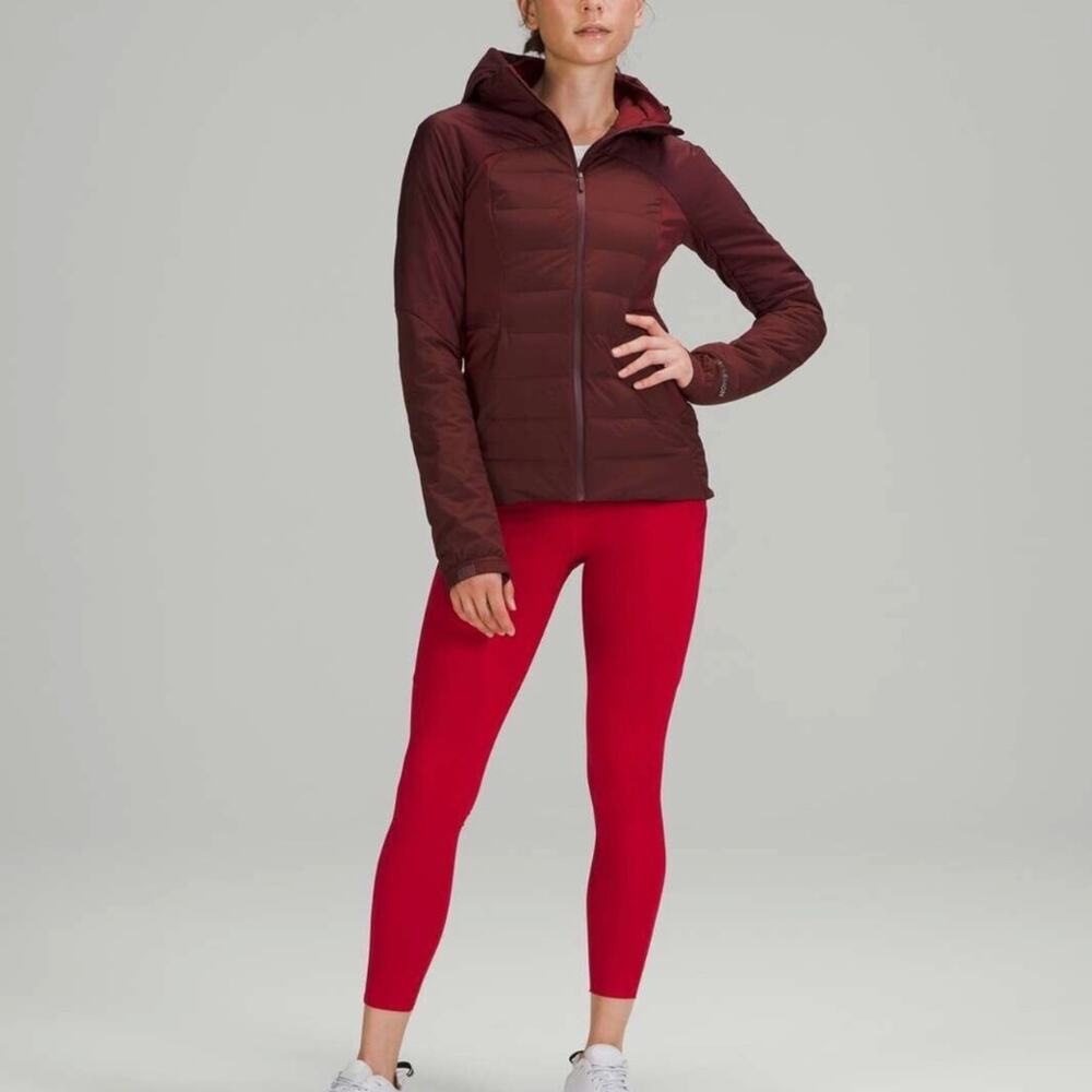 Lululemon Down for It All JacketRed Merlot (Maroon) Size 10 - Picture 7 of 9